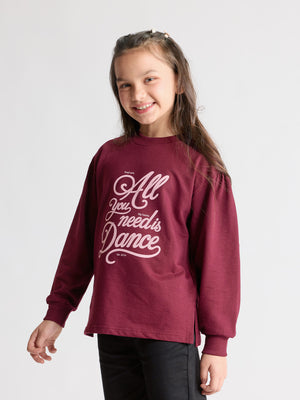 Girls Printed Sweatshirt
