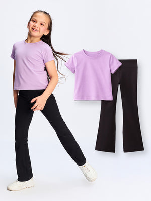 Boxy Fit Tee & Flared Leggings Set