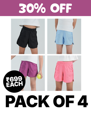 4-Pack All Day Cotton Shorts