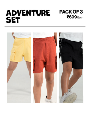 3-Pack All Day Cargo & Free Flo Shorts