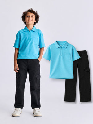 Polo Tshirt & Cargo Jeans Set