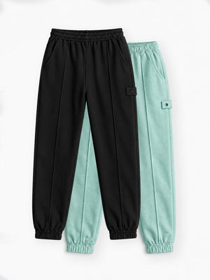 Pack of 2 Girls Cotton Joggers