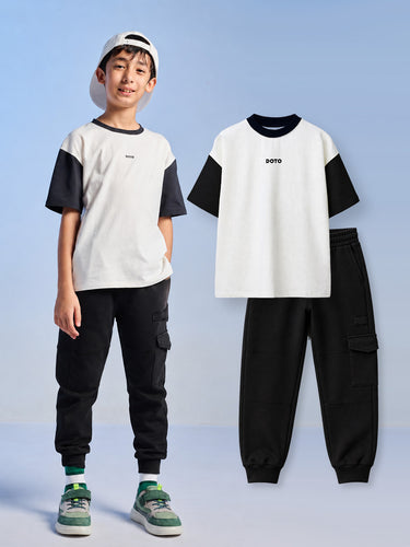 2-Pack Colorblock Tee & Cargo Joggers