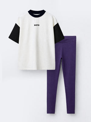 Colorblock Tshirt & All Day Leggings Set