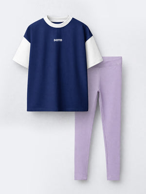Colorblock Tshirt & All Day Leggings Set