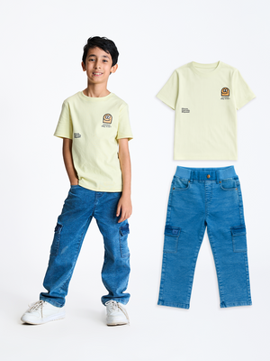 2-Pack Cargo Denim & Graphic Tee