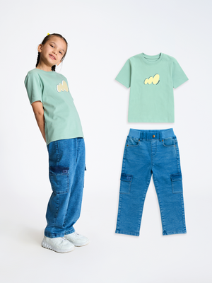 2-Pack Cargo Denim & Graphic Tee