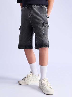 2-Pack Classic Colorblock Tee & Cargo Denim Shorts