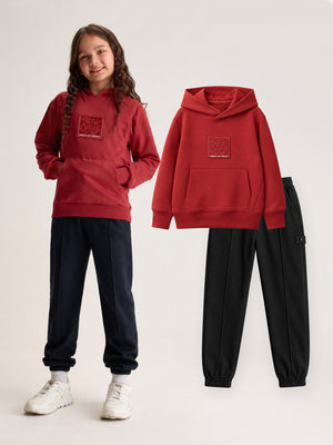 Everyday Hoodie & Girls Cotton Jogger Set