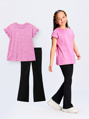 Long Top & Flared Leggings Set