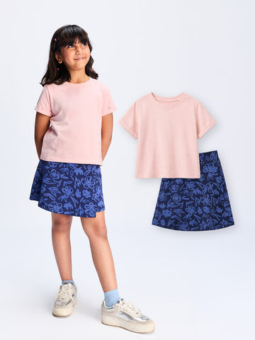 Boxy Fit Top & Cotton Skorts Set