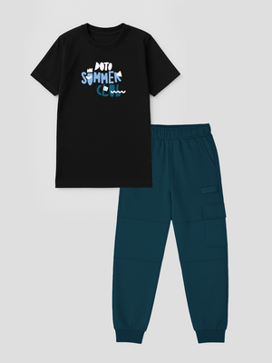 Cotton Tee & Cargo Joggers