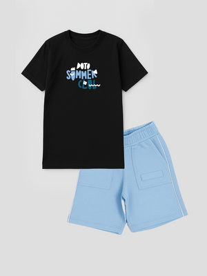 2-Pack Classic Cotton T-shirt & Ponte Cargo Shorts