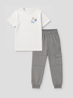 Cotton Tee & Cargo Joggers