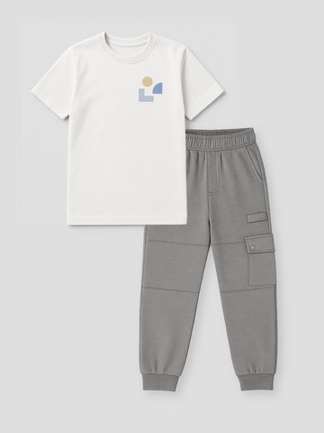 Cotton Tee & Cargo Joggers