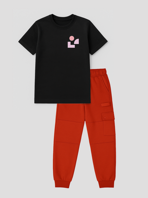 Cotton Tee & Cargo Joggers
