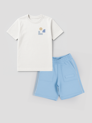 2-Pack Classic Cotton T-shirt & Ponte Cargo Shorts