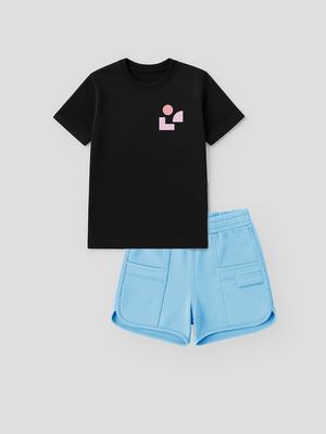 2-Pack Cotton Classic T-shirt & Girls Shorts