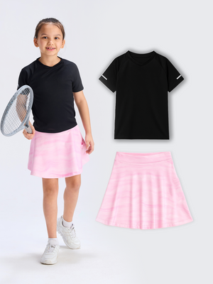 2-Pack Raglan Tee & Active Skorts