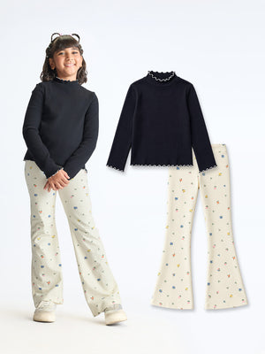 Everyday Ribbed Top & Flared Leggings Lite Set