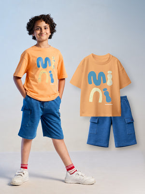 2-Pack Graphic Tee & Cargo Denim Shorts