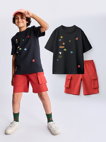 Graphic Tshirt & Cargo Shorts Set