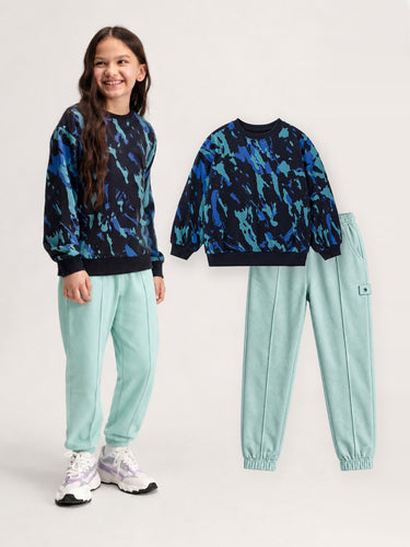 Sweatshirt & Girls Cotton Jogger Set