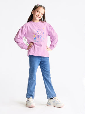 Girls Printed Sweatshirt