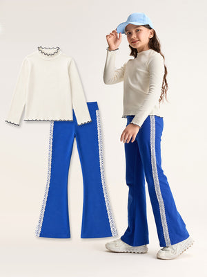Everyday Ribbed Top & Flared Leggings Lite Set