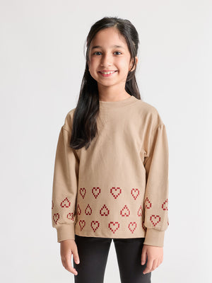 Girls Printed Sweatshirt