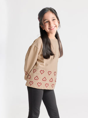 Girls Printed Sweatshirt