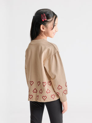 Girls Printed Sweatshirt
