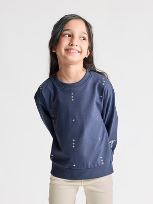 Girls Printed Sweatshirt