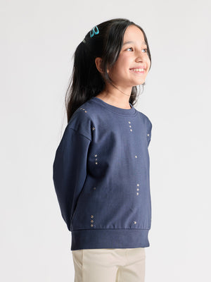 Girls Printed Sweatshirt