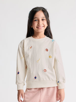 Girls Printed Sweatshirt