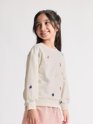 Girls Printed Sweatshirt