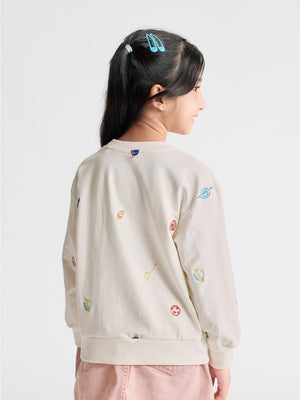 Girls Printed Sweatshirt