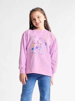 Girls Printed Sweatshirt