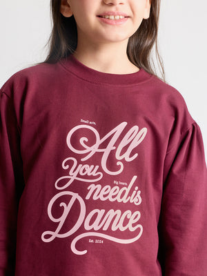 Girls Printed Sweatshirt