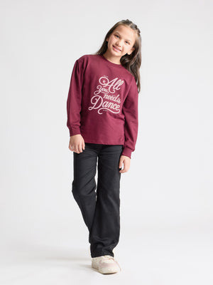 Girls Printed Sweatshirt